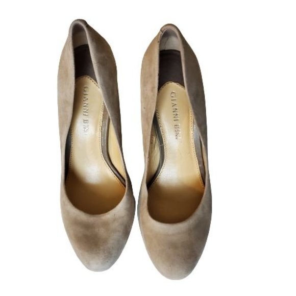 Gianni Bini Women's Suede Leather Platform Stiletto High Heel Pumps, Beige 7.5M - Picture 5 of 13